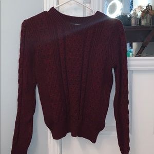 Maroon knit sweater